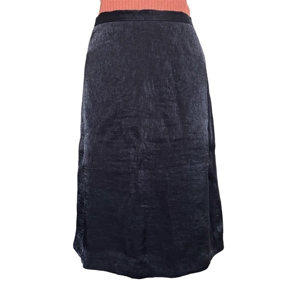 Vintage Victor Costa Black Shine Skirt Size 10 - Picture 5 of 5